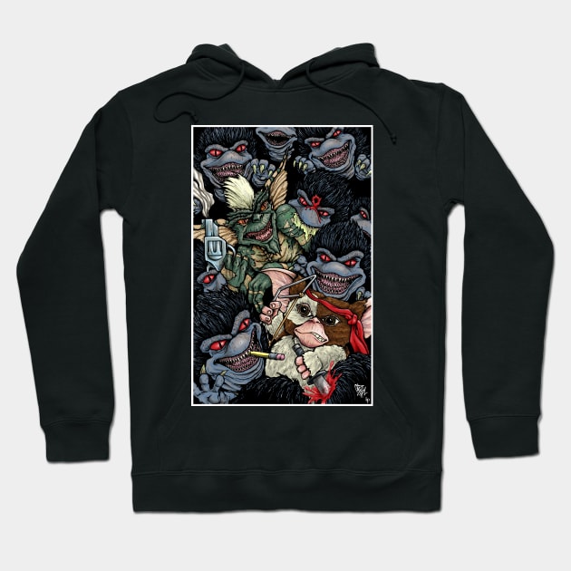 Gremlins Vs. Critters Hoodie by ArtofOldSchool